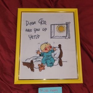 Needlepoint religious kids room decor